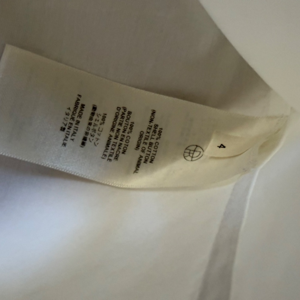 The Row White Cotton Button Down Shirt Size 4 Minimal Luxury Classic - Picture 15 of 15